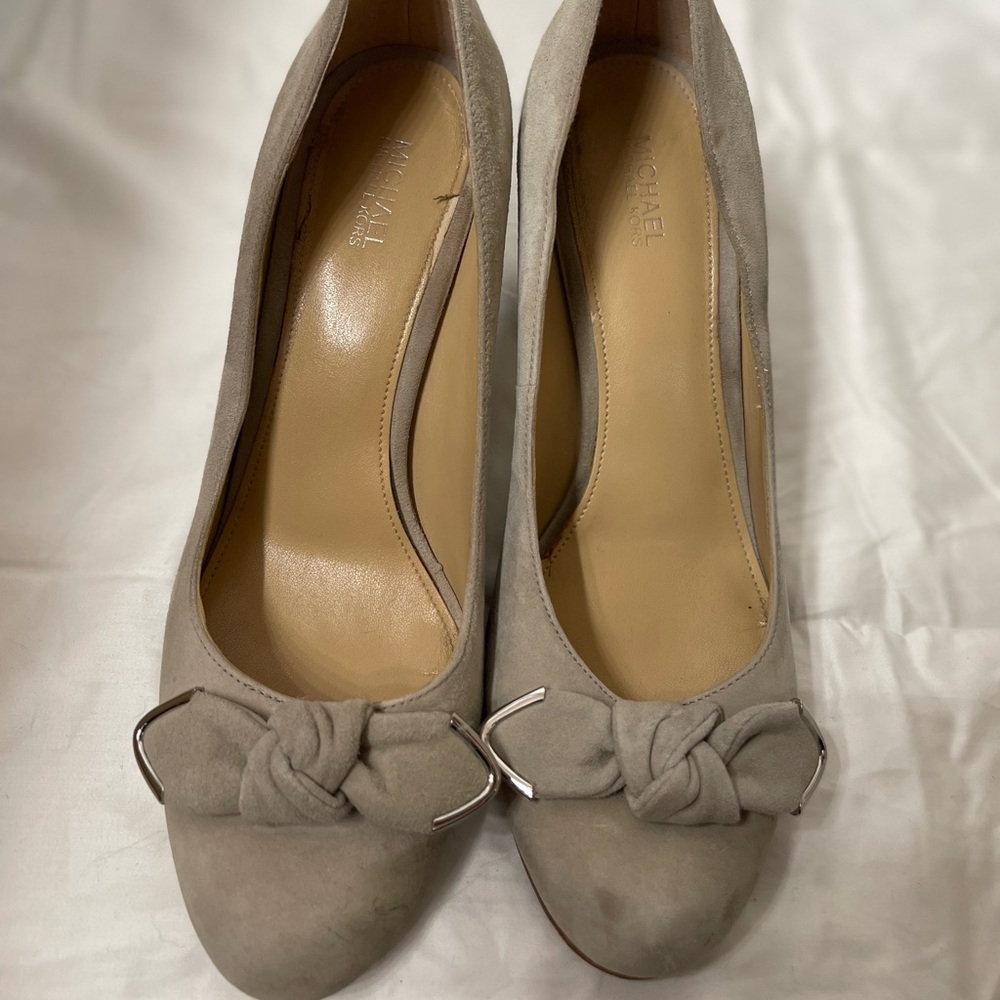 Marc Fisher | Shoes | Marc Fisher Grey Suede Platform Heels